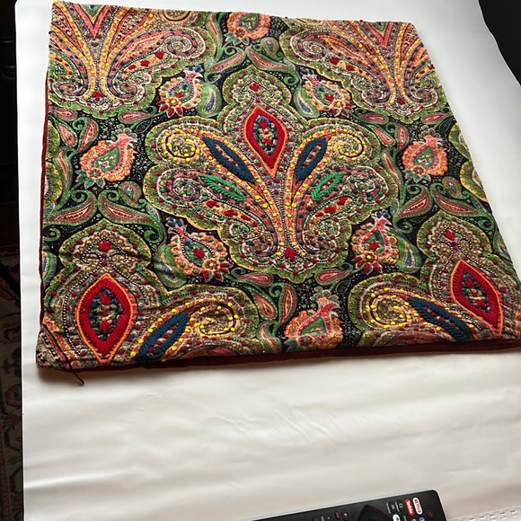 Pottery Barn Accents Pottery Barn Paisley Pillow Cover Beaded